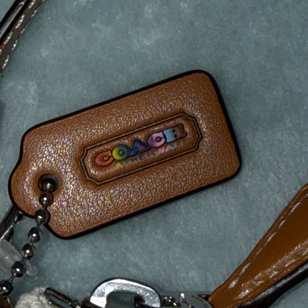 Coach Cream and Brown Rainbow Print Bag - Picture 4 of 17